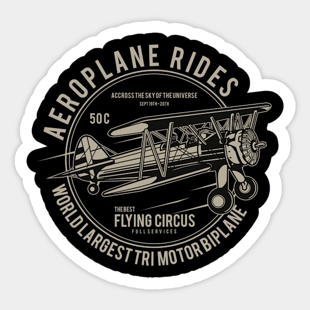 Aeroplane Rides Sticker by ChapulTee